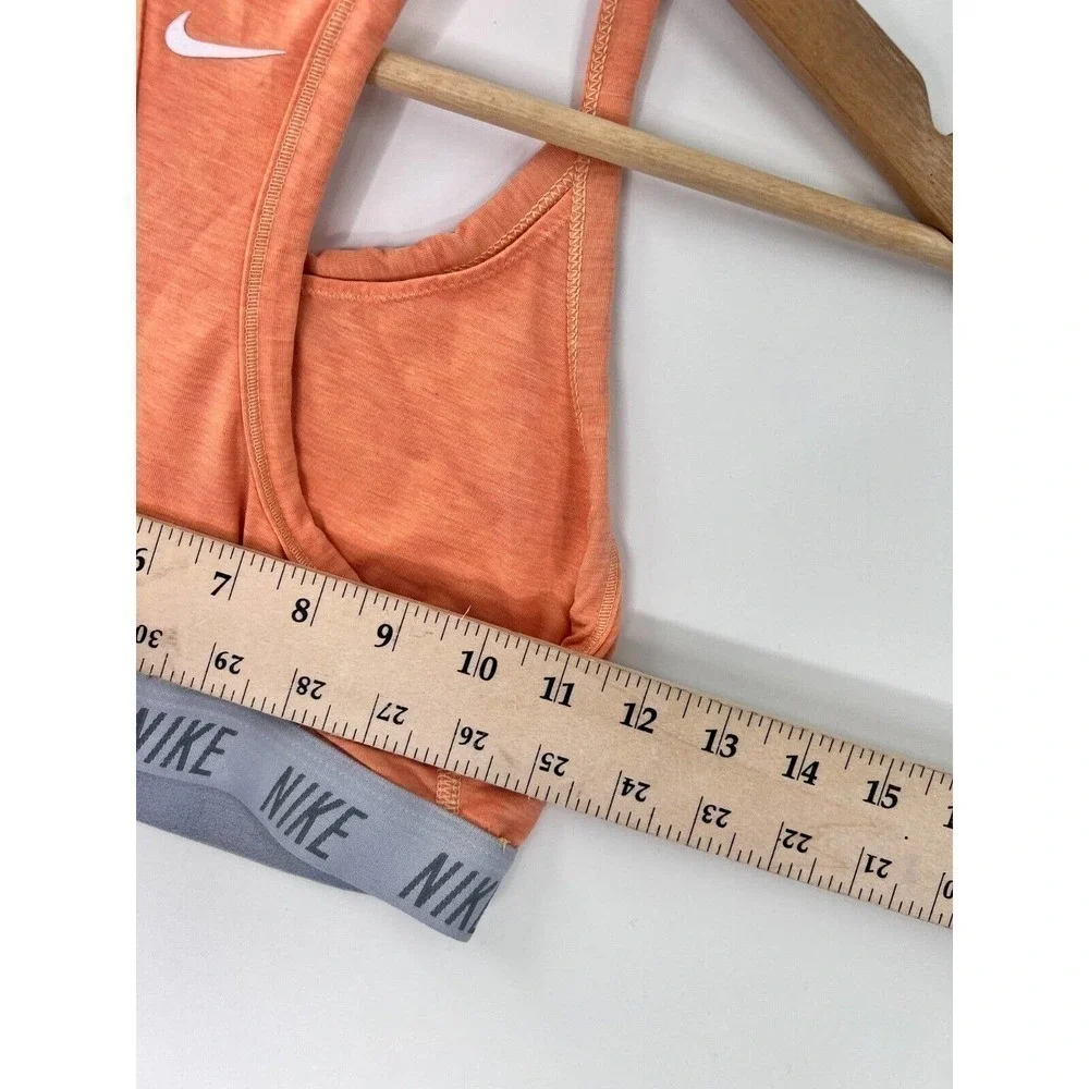 Nike Swoosh Soft Tee Sports Bra Orange/Gray Women's Size Small
